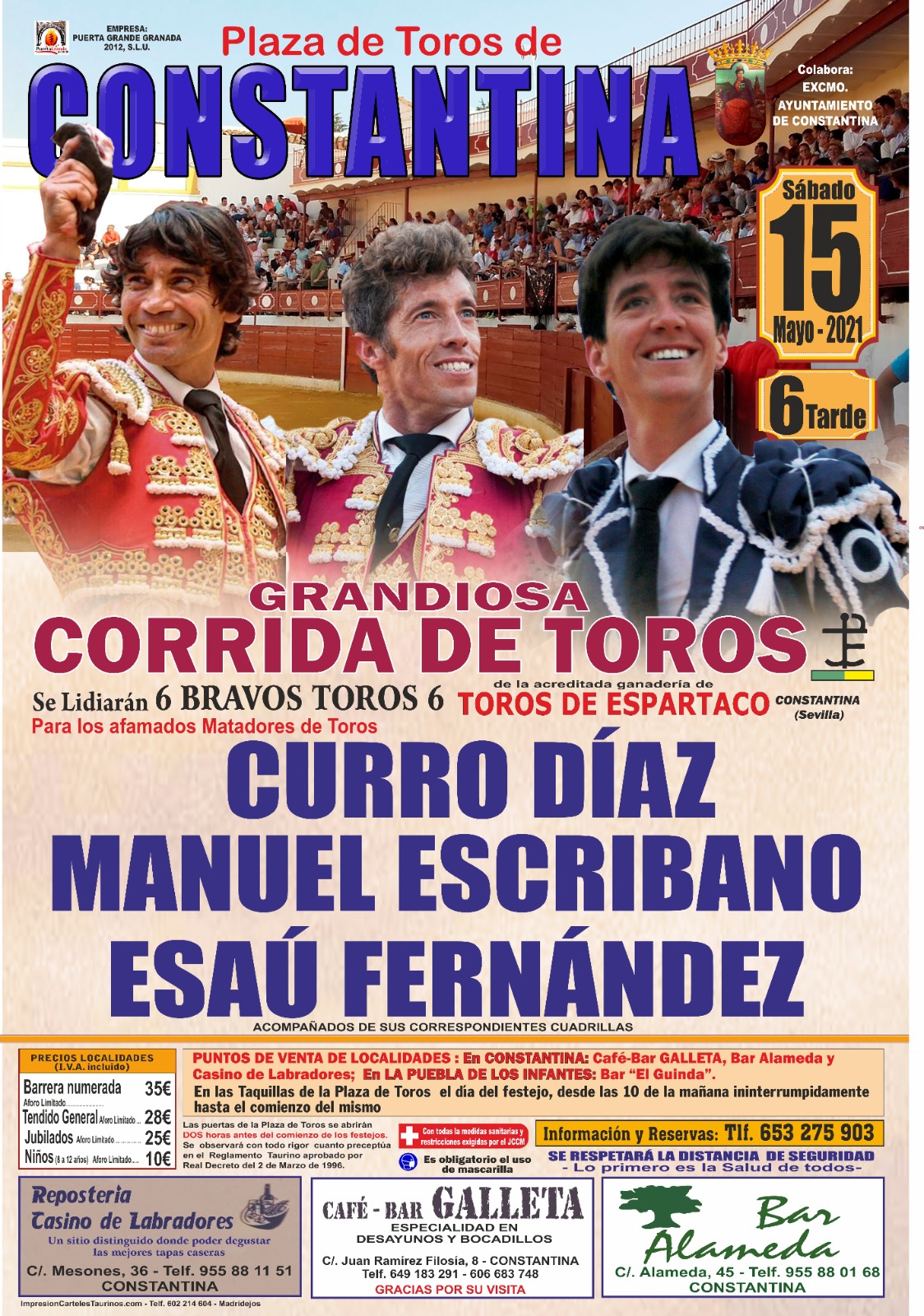 CORRIDA TOROS CONSTANITNA 15 MAYO 2021