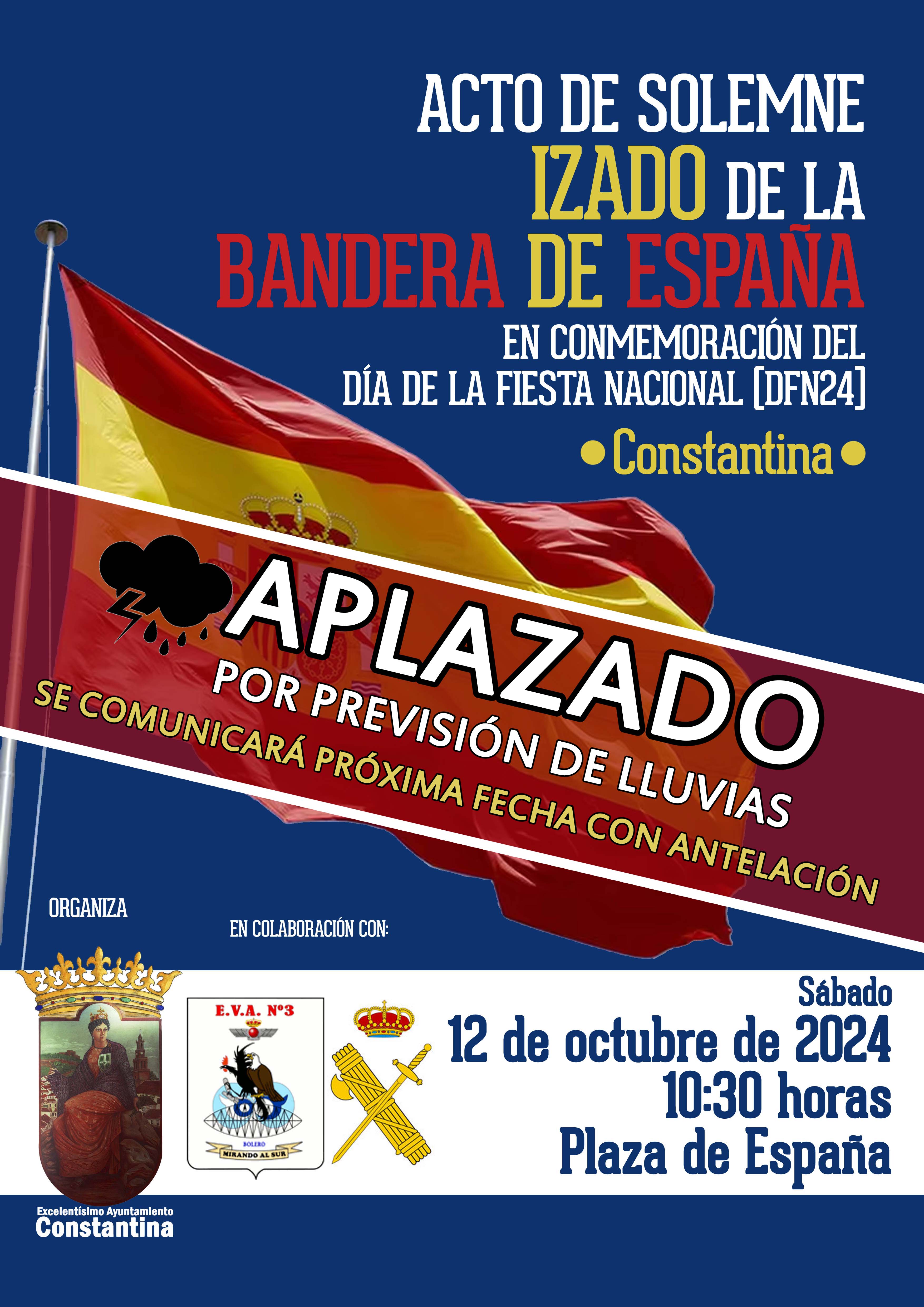 Acto Izado Bandera España APLAZADO