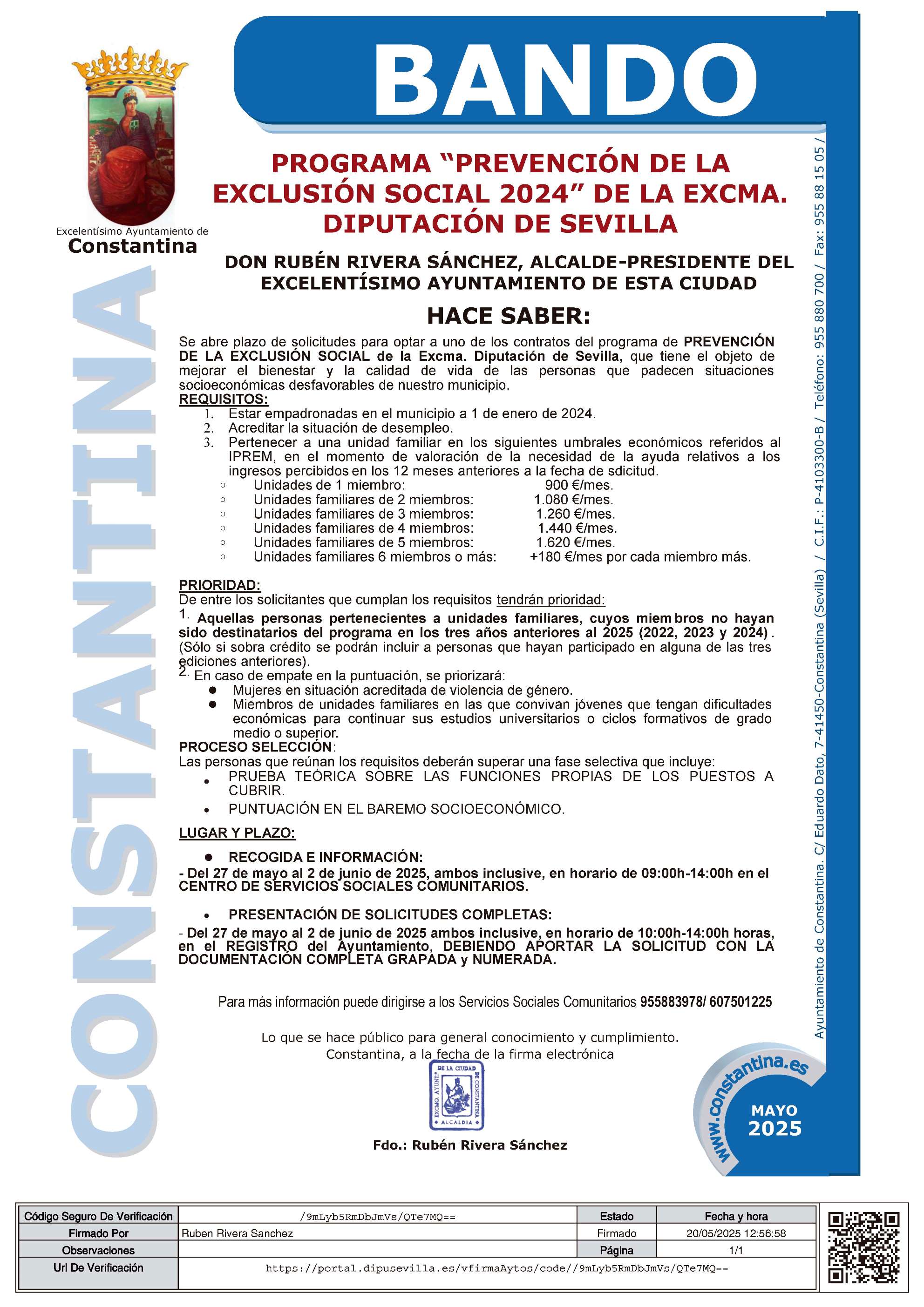 BANDO PES CONSTANTINA mayo 2025