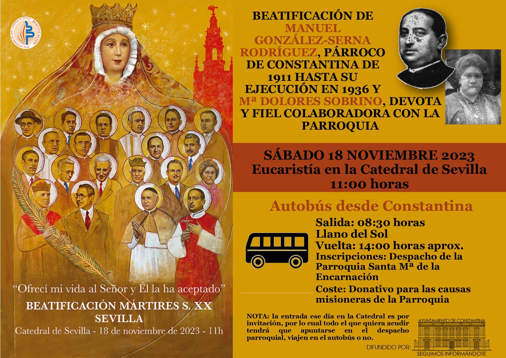 BEATIFICACIÓN SACERDOTE MANUEL GONZÁLEZ-SERNA CONSTANTINA