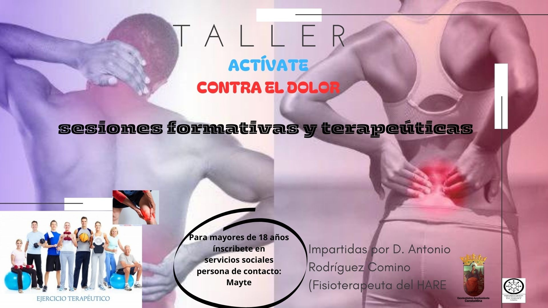 CARTEL TALLER ACTIVATE CONTRA EL DOLOR