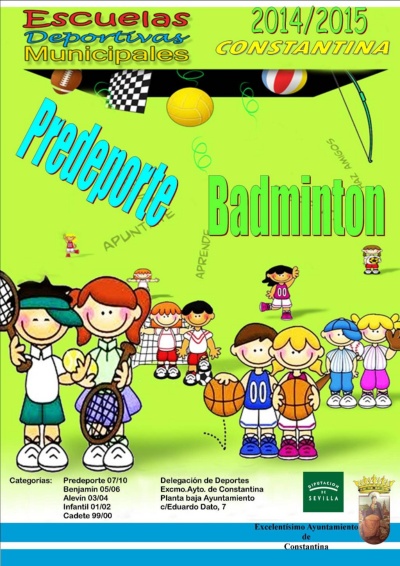 CARTEL PREDEPORTE-BADMINTON