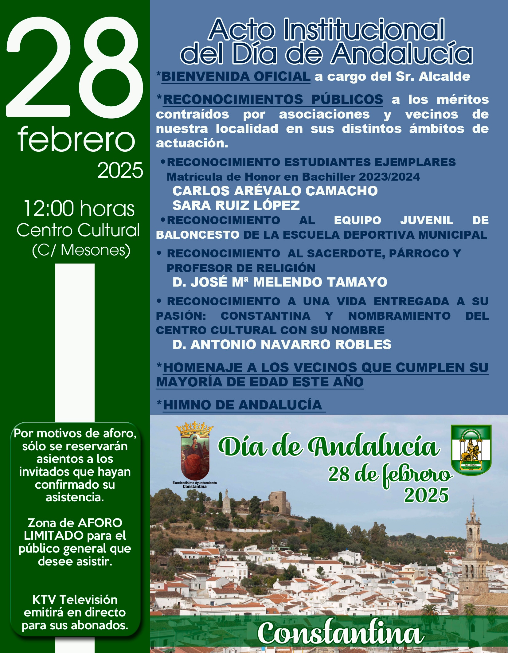 Cartel Actos 28F 2025