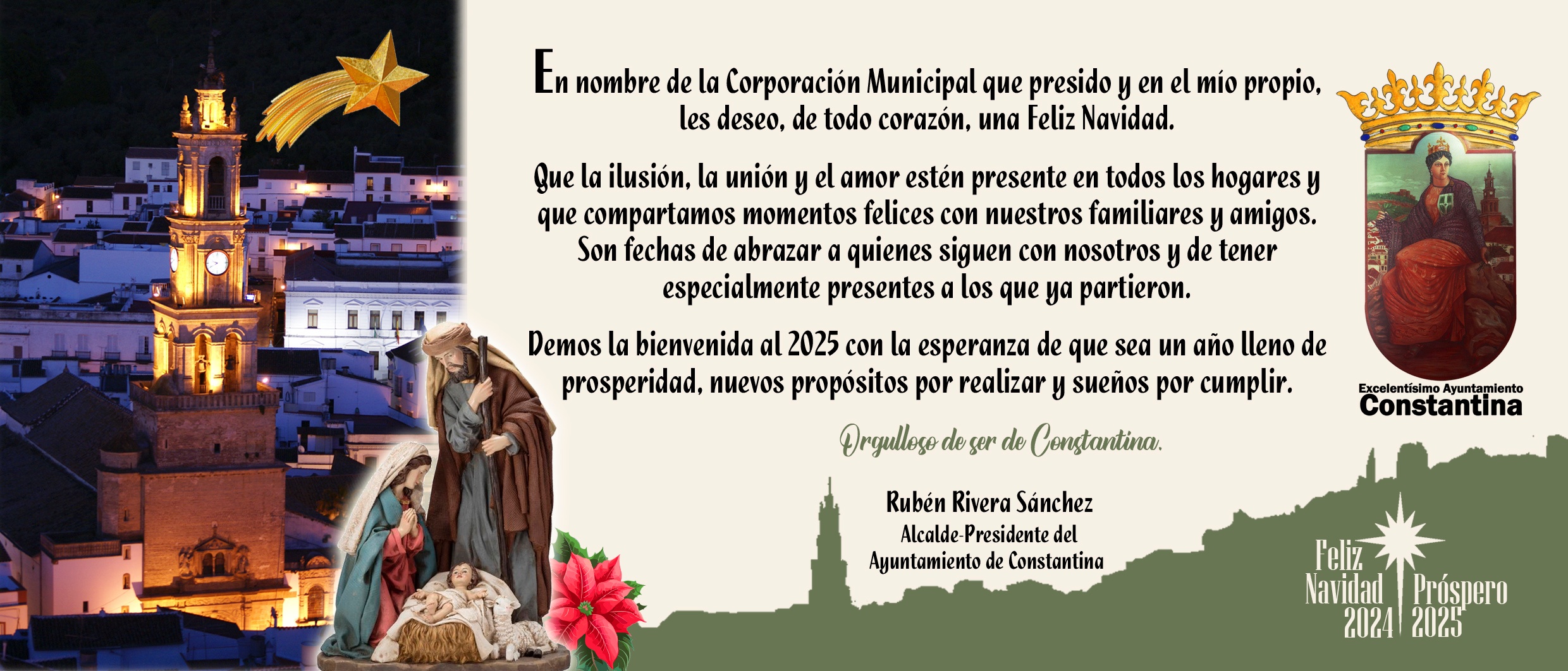 Felicitación Navidad Alcalde Constantina 2024