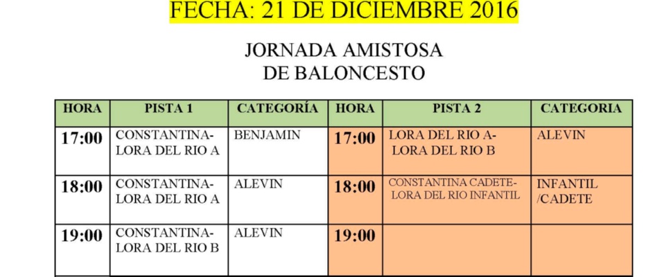 JORNADA AMISTOSA BALONCESTO CONSTANTINA LORA DEL RIO