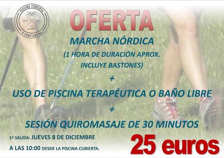 Marcha nórdica piscina cubierta Constantina