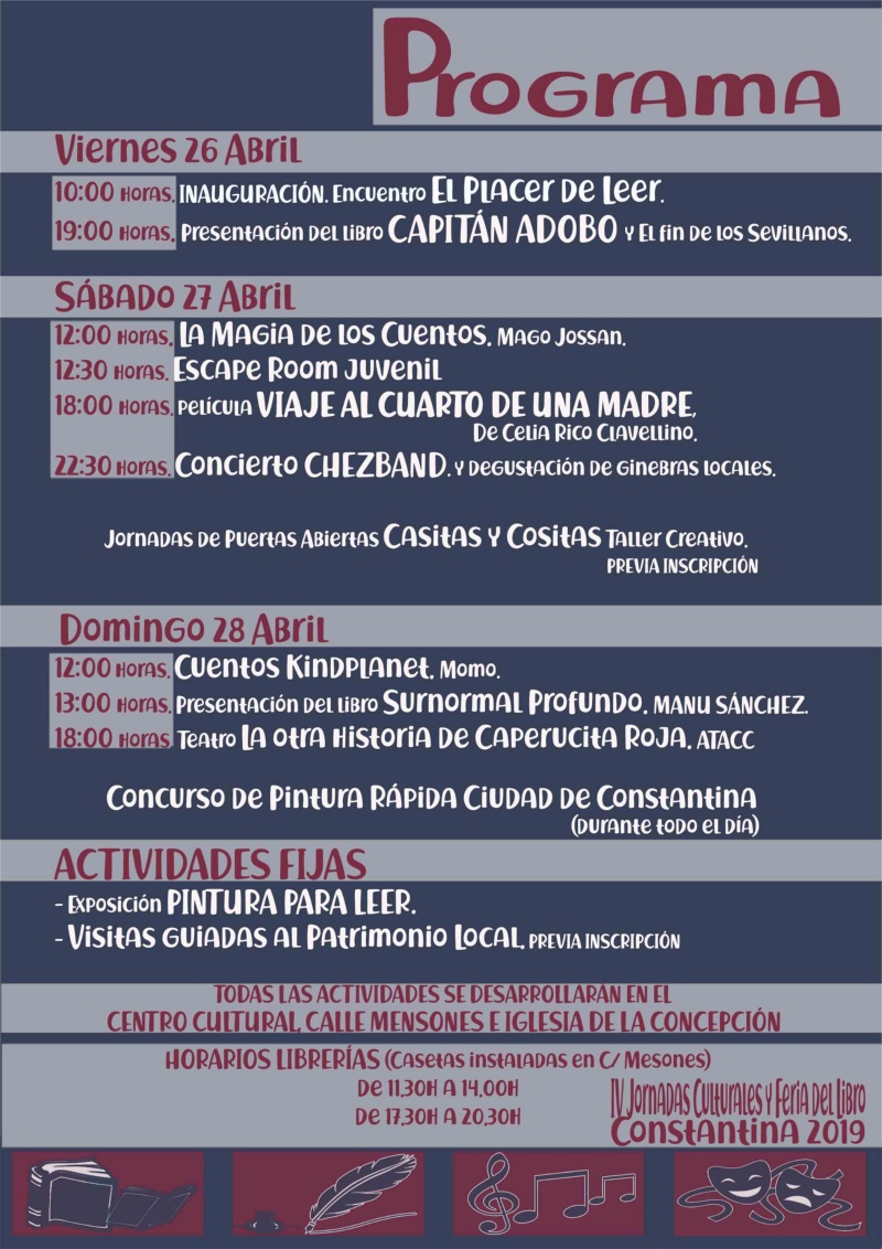 PROGRAMACIÓN jornadas culturales constantina 2019