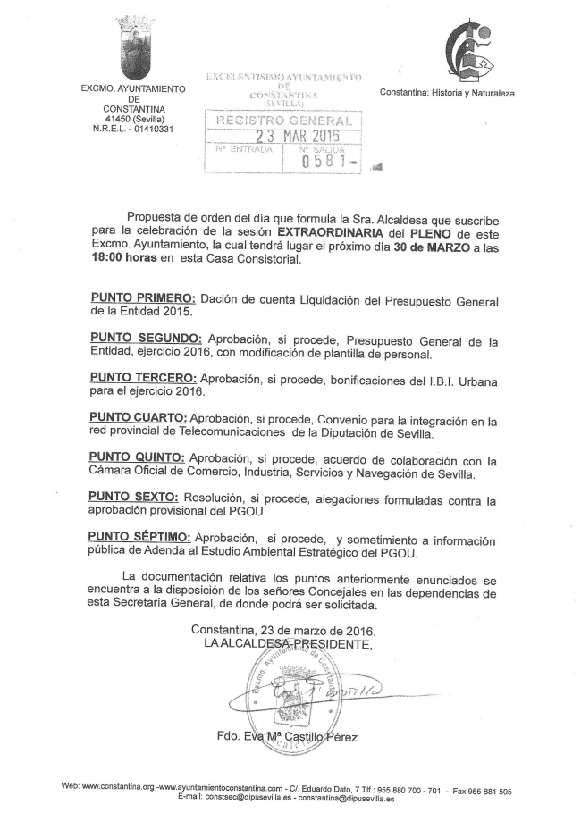 Pleno Extraordinario Constantina 30032016