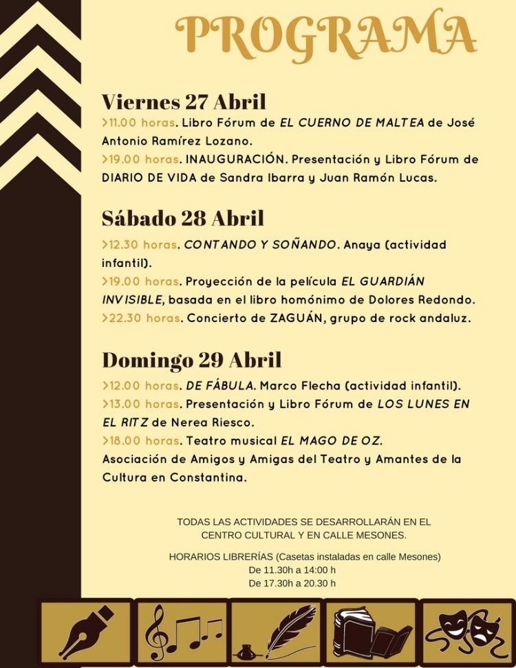 Programa Jornadas Culturales 2018