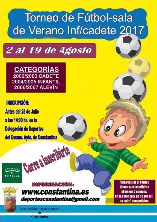 TORNEO DE futbol-sala infantil Constantina VERANO 2017