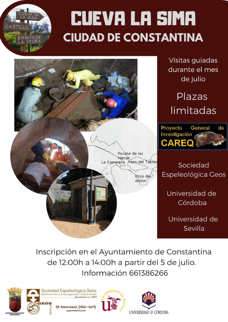 Visitas Cueva Sima Constantina julio 2018