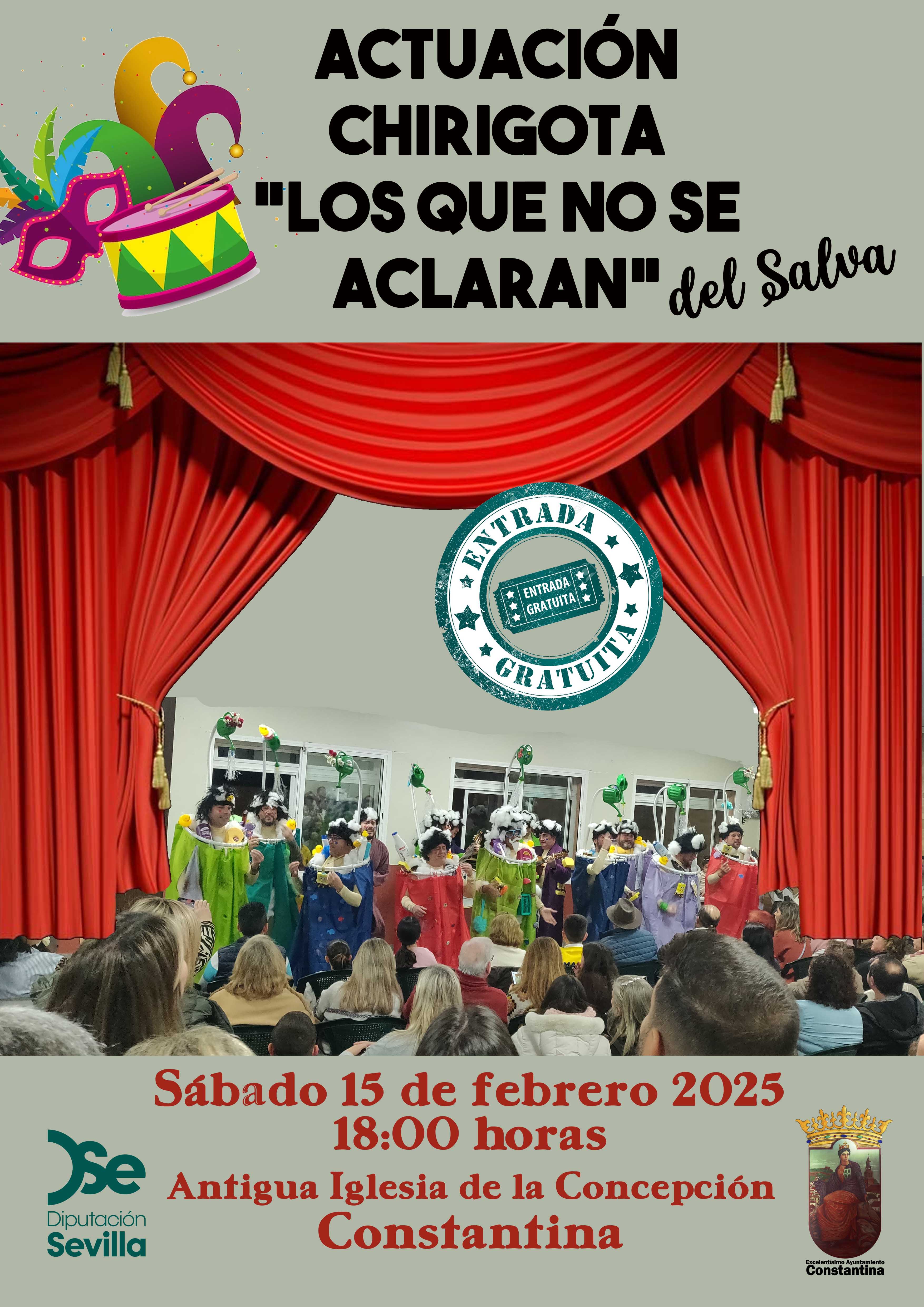 actuacion chirigota los que no se aclaran del Salva en constantina 2025