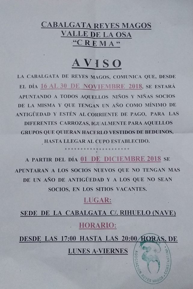 cabalgata constantina 2018 plazo cortejo