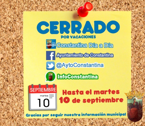 cerrado por vacaciones