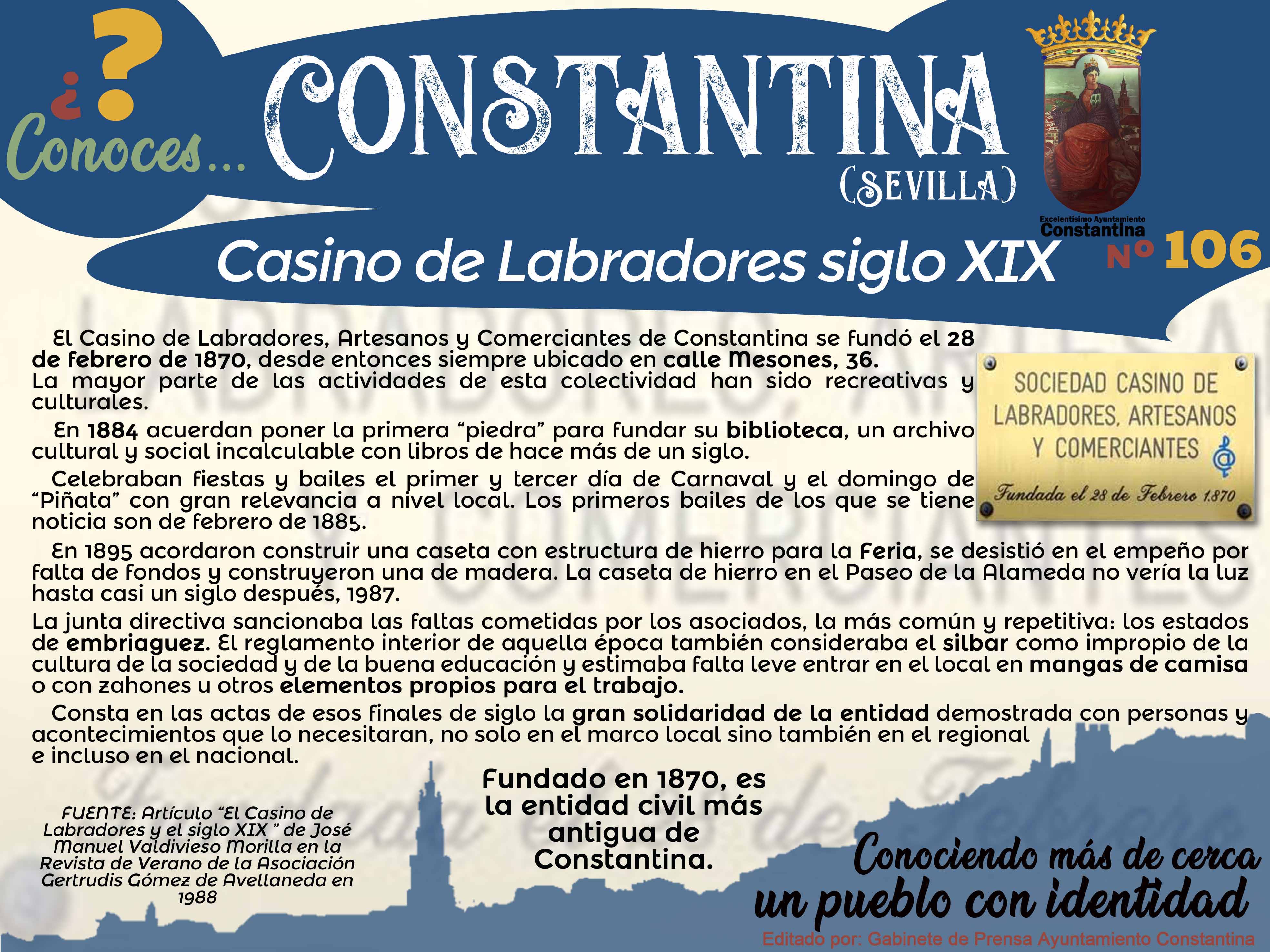 106 Casino Labradores en siglo XIX Constantina