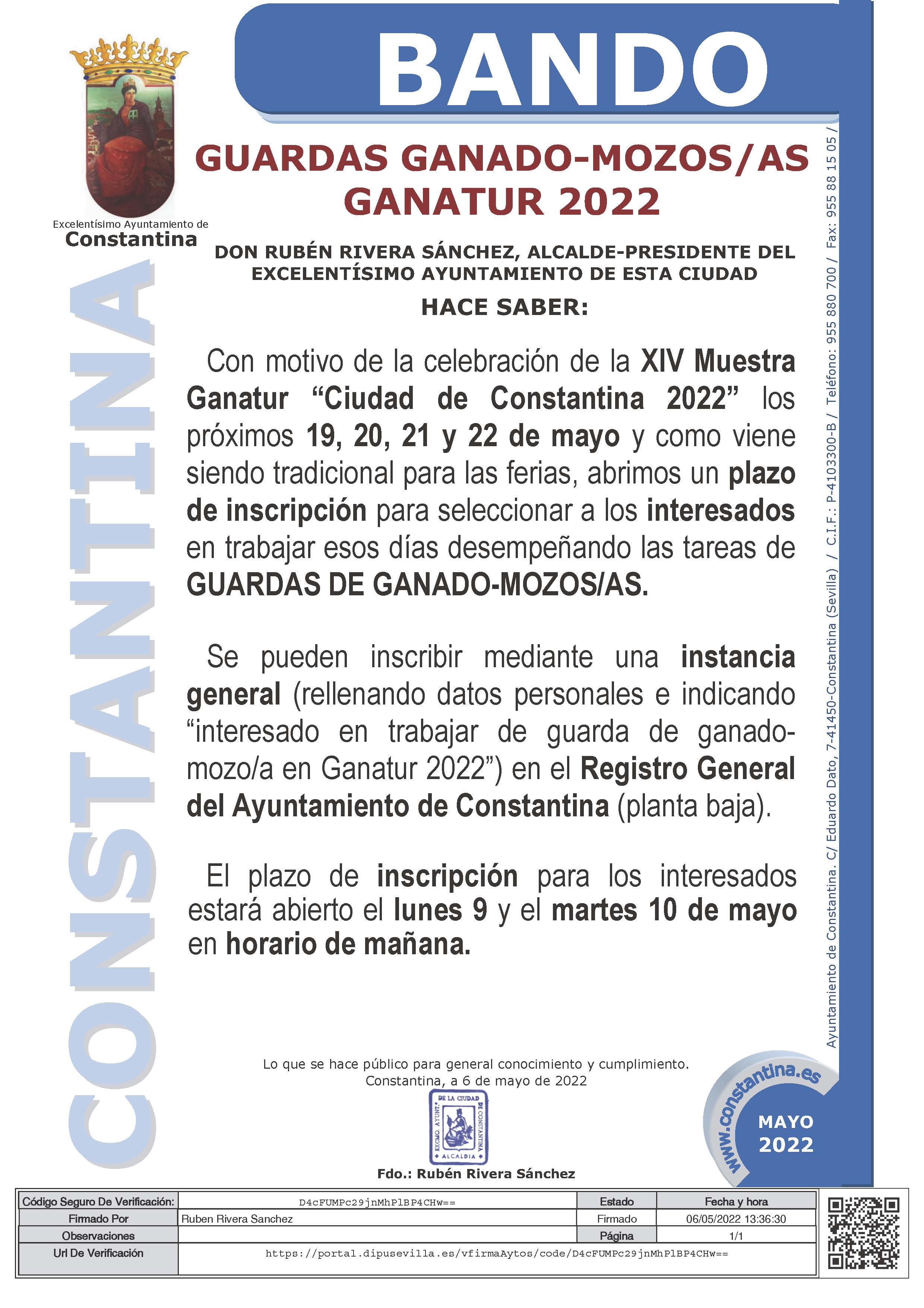 BANDO GUARDAS GANADO GANATUR 2022