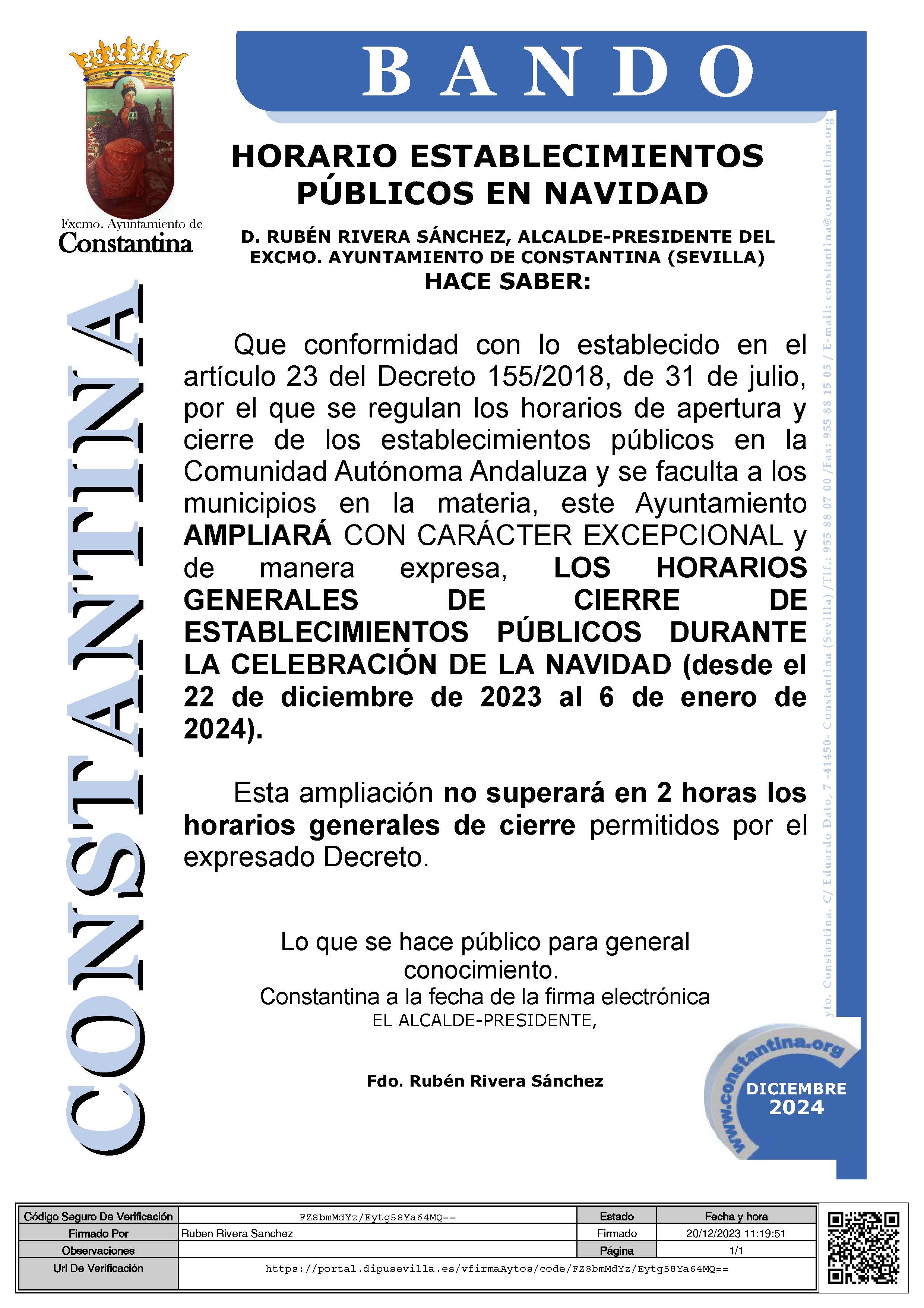 BANDO horarios establec.públicos