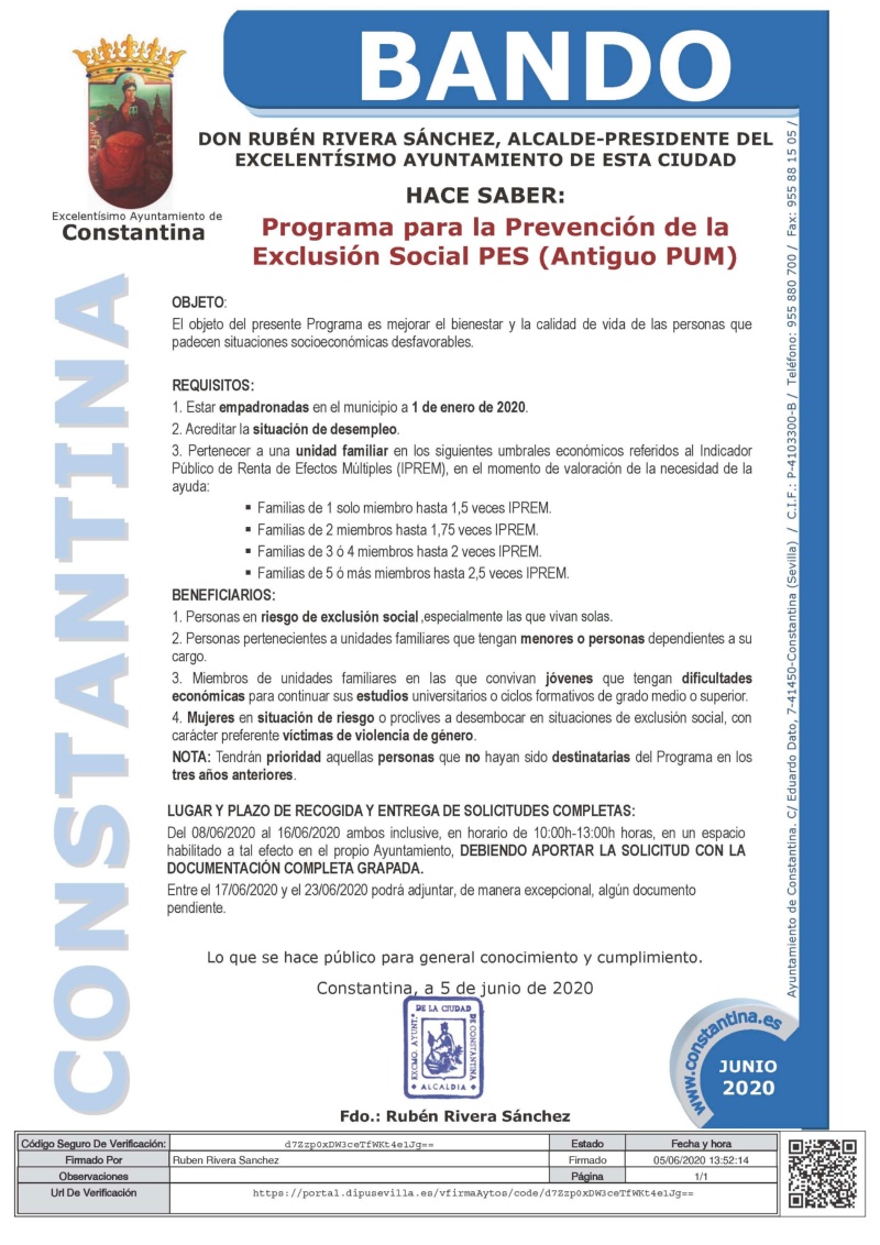 BANDO CONSTANTINA Programa contratación PES antiguo PUM_05JUNIO2020