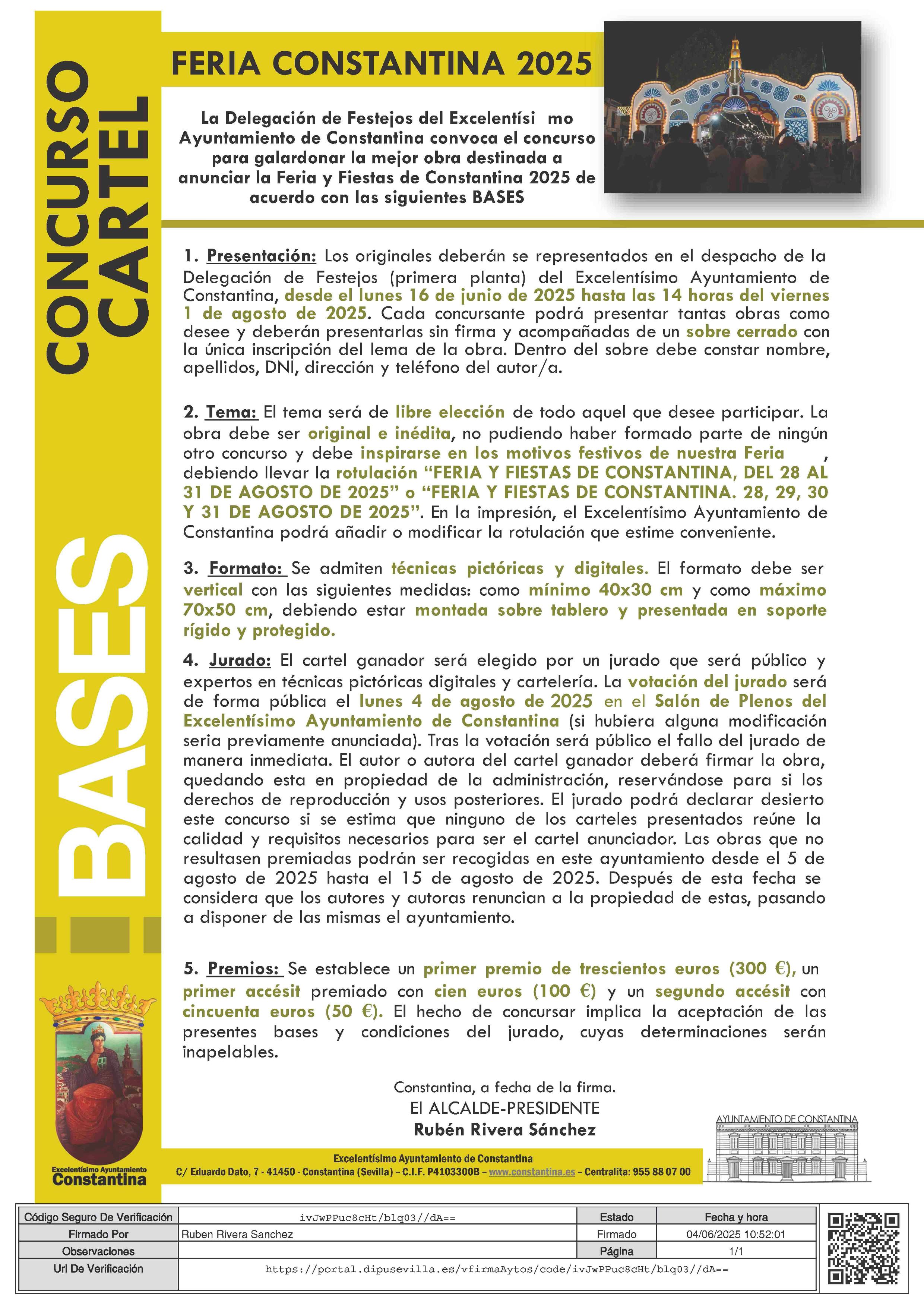BASES CONCURSO CARTEL FERIA CONSTANTINA 2025