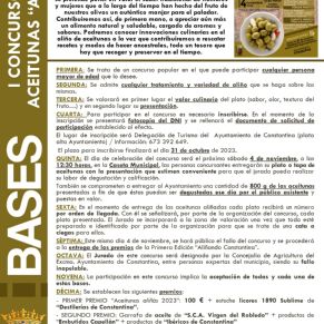 Bases Concurso Acetunas Aliñás Constantina 2023