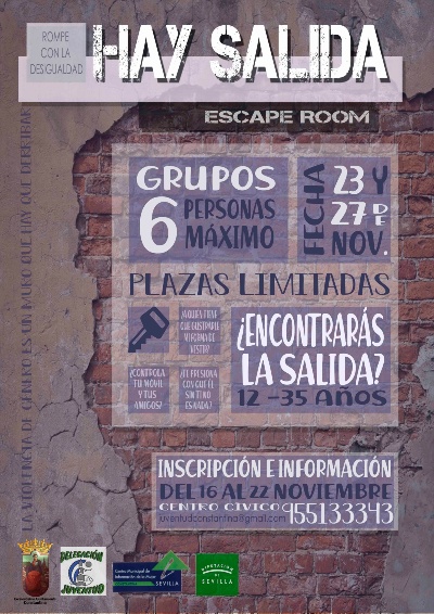 CARTEL ESCAPE ROOM HAY SALIDA Constantina 2018