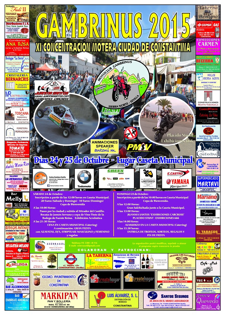 XI Concentración Motera Ciudad de Constantina GAMBRINUS 2015