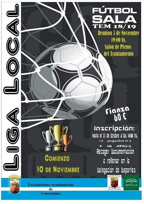 CARTEL LIGA FÚTBOL SALA CONSTANTINA 2018