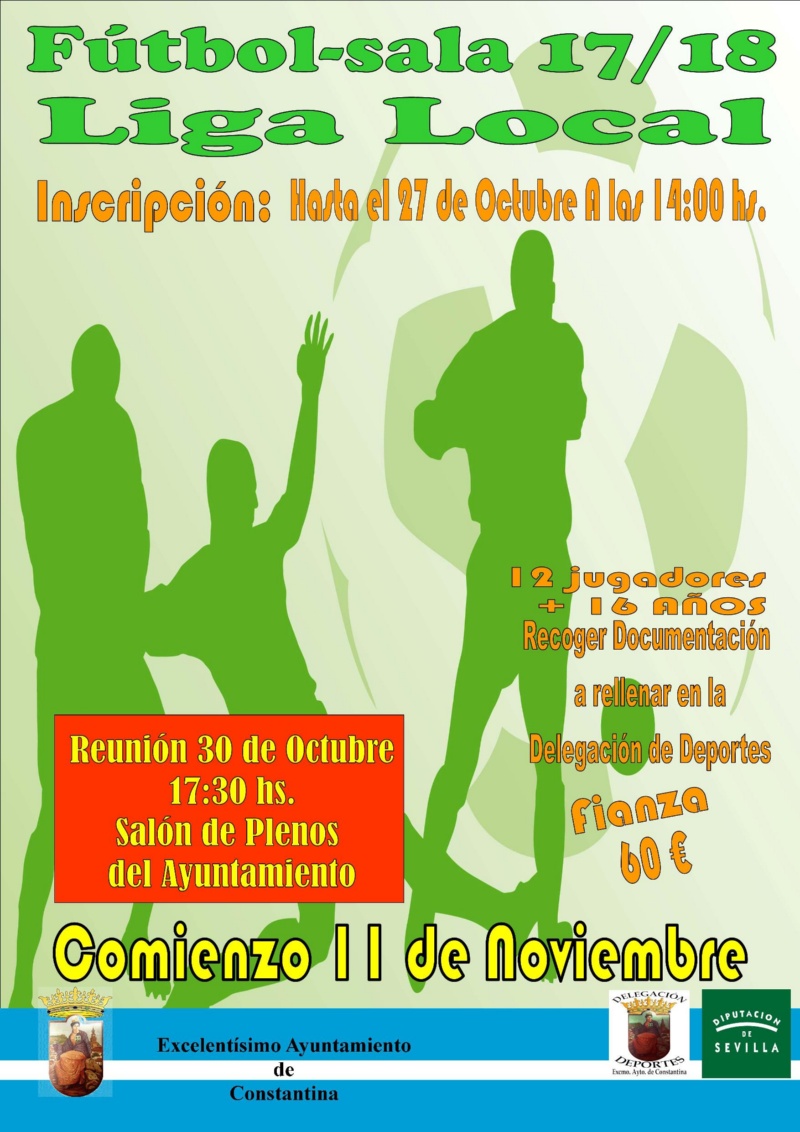 CARTEL LIGA LOCAL FÚTBOL SALA CONSTANTINA 17-18