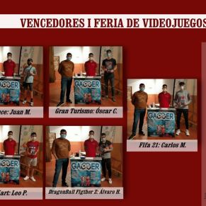 COLLAGE FOTOS Ayto Constantina VENCEDORES FERIA VIDEOJUEGOS