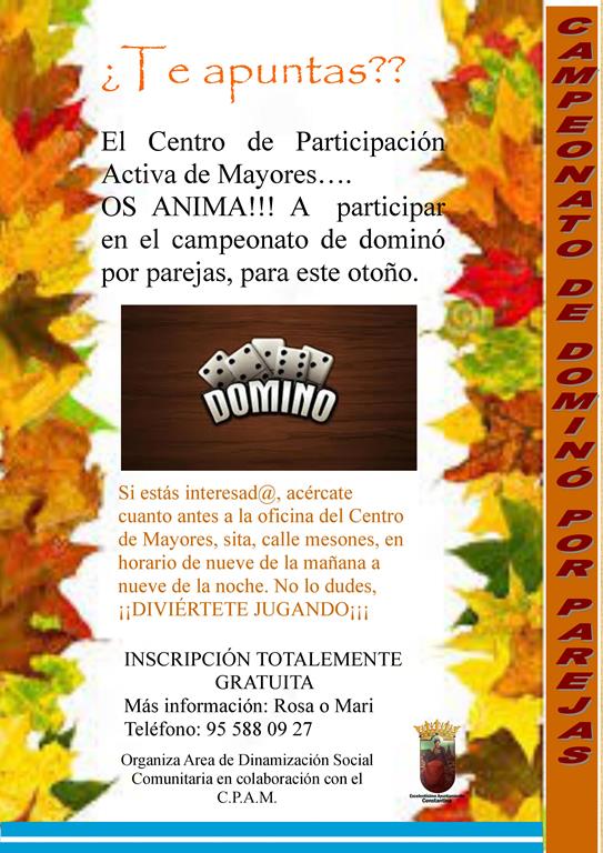 Campeonato Dominó Otoño 2015 Constantina