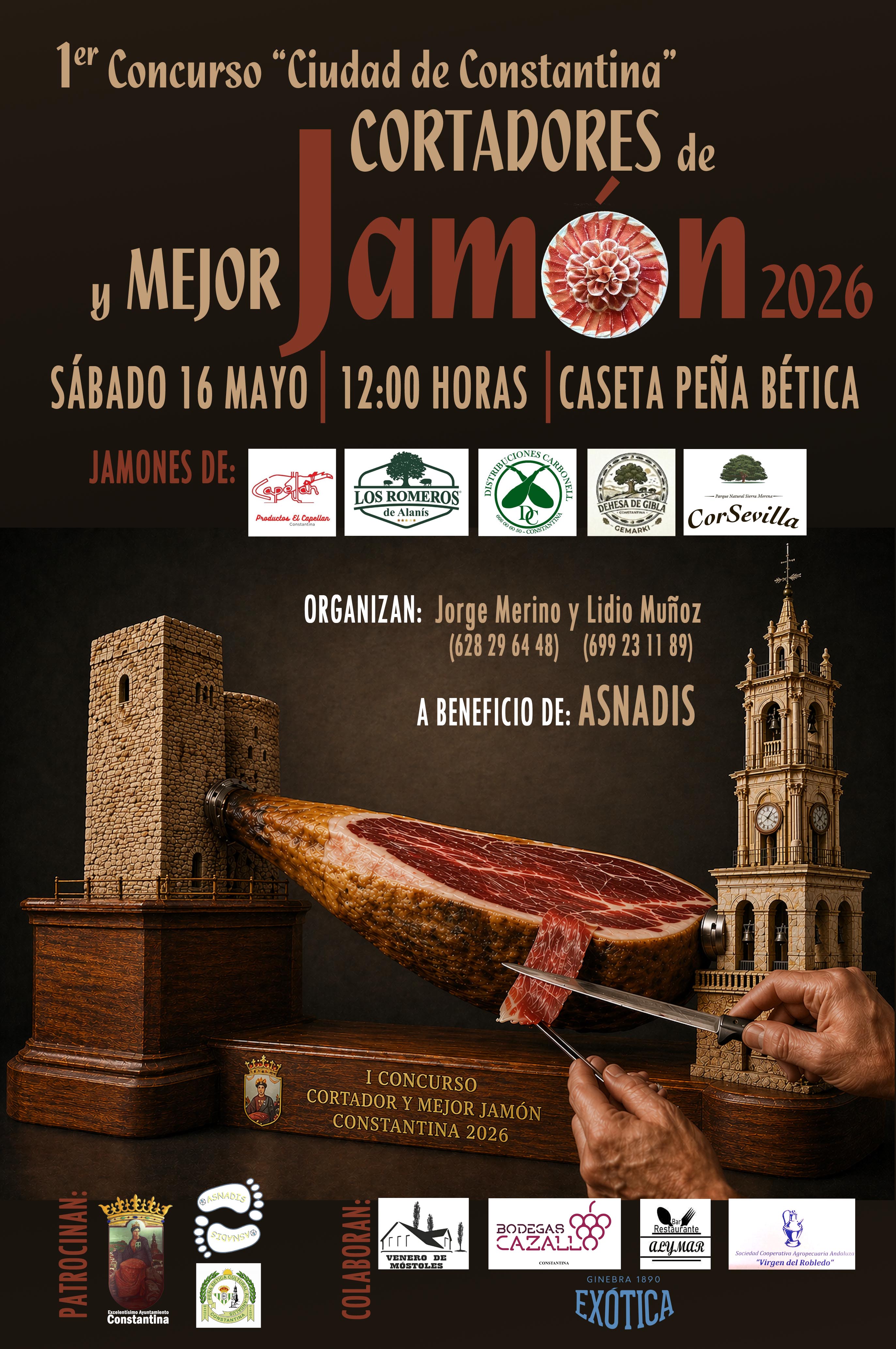 Cartel Concurso Cortadores Jamón y Mejor Jamón Constantina 2026