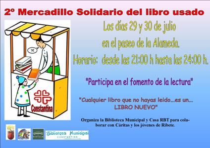 Cartel del 2º Mercadillo Solidario 2015 Constantina