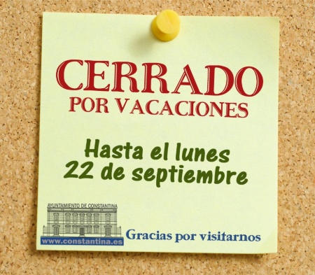 Cerrado por vacaciones Constantina