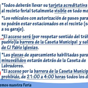Comunicados Feria Constantina 2025_VEHÍCULOS AUTORIZADOS