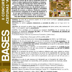 Concurso Aceitunas Aliñadas Constantina 2024 BASES