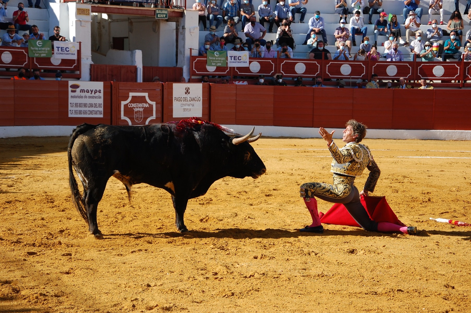 Corrida Toros de Espartaco en Constantina Curro Diaz Escribano Esaú 15mayo2021 (9)