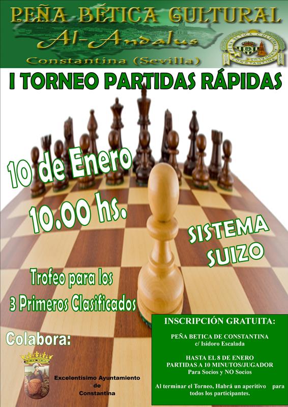 I Torneo de partidas rápidas de ajedrez Peña Bética Constantina