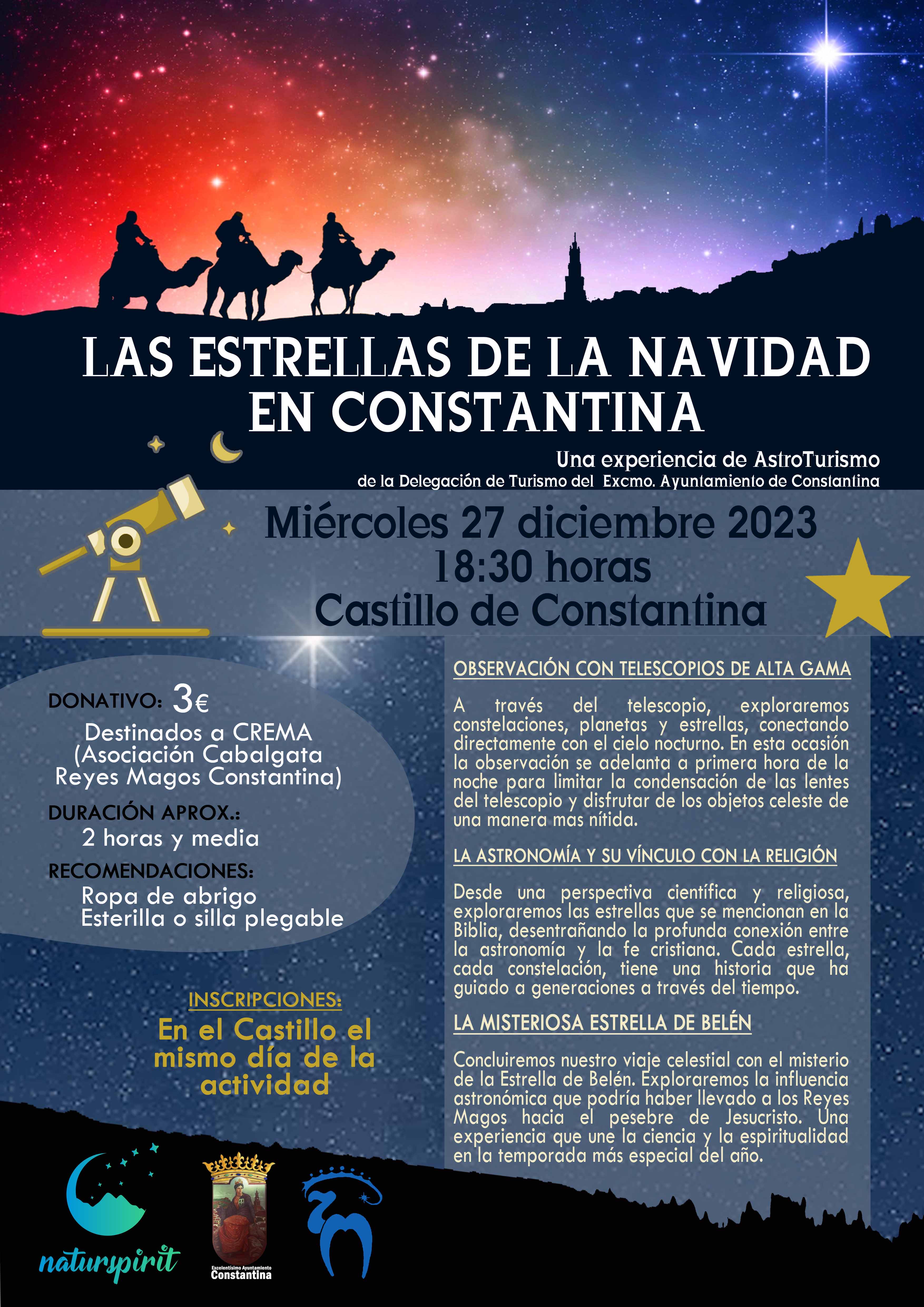 Las estrellas de la Navidad AstroTurismo Constantina 2023