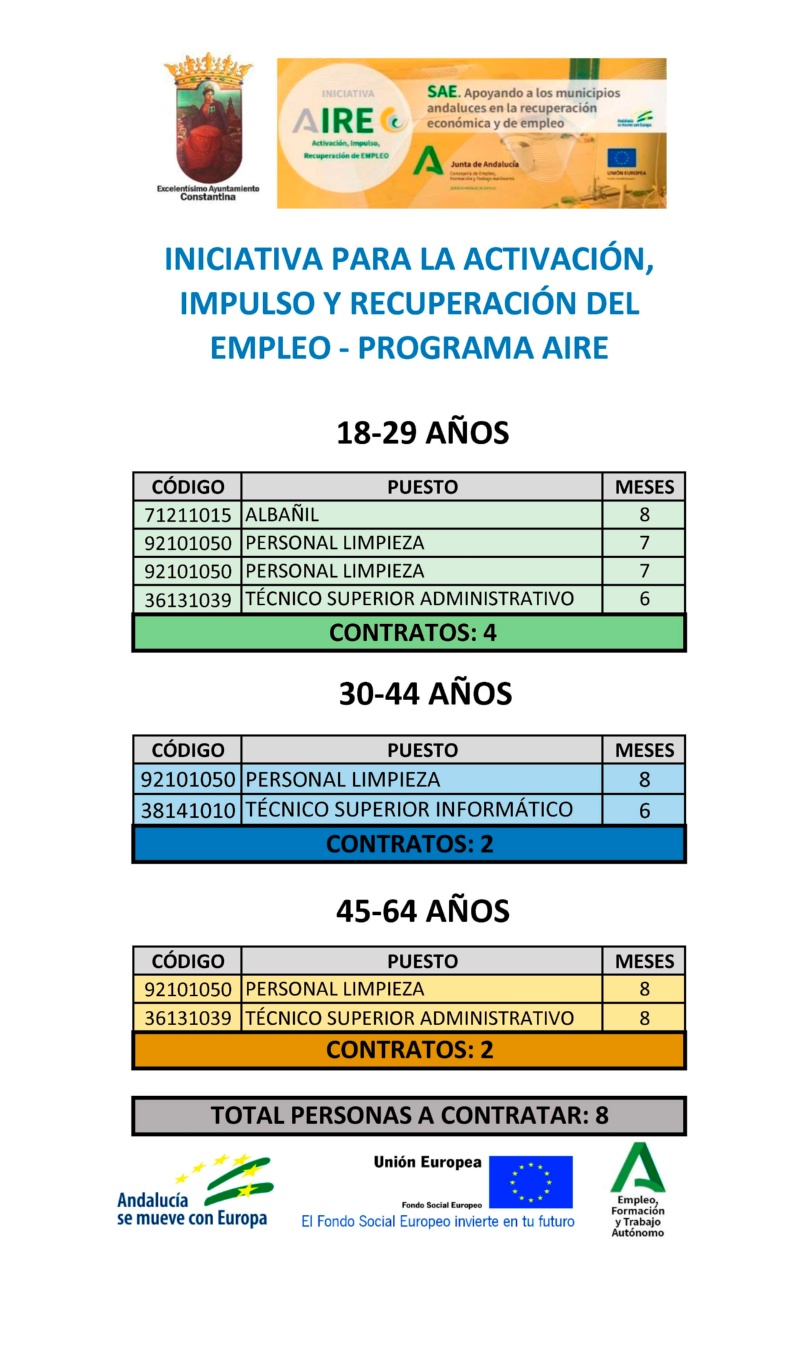 Ocupaciones AIRE2020 Constantina
