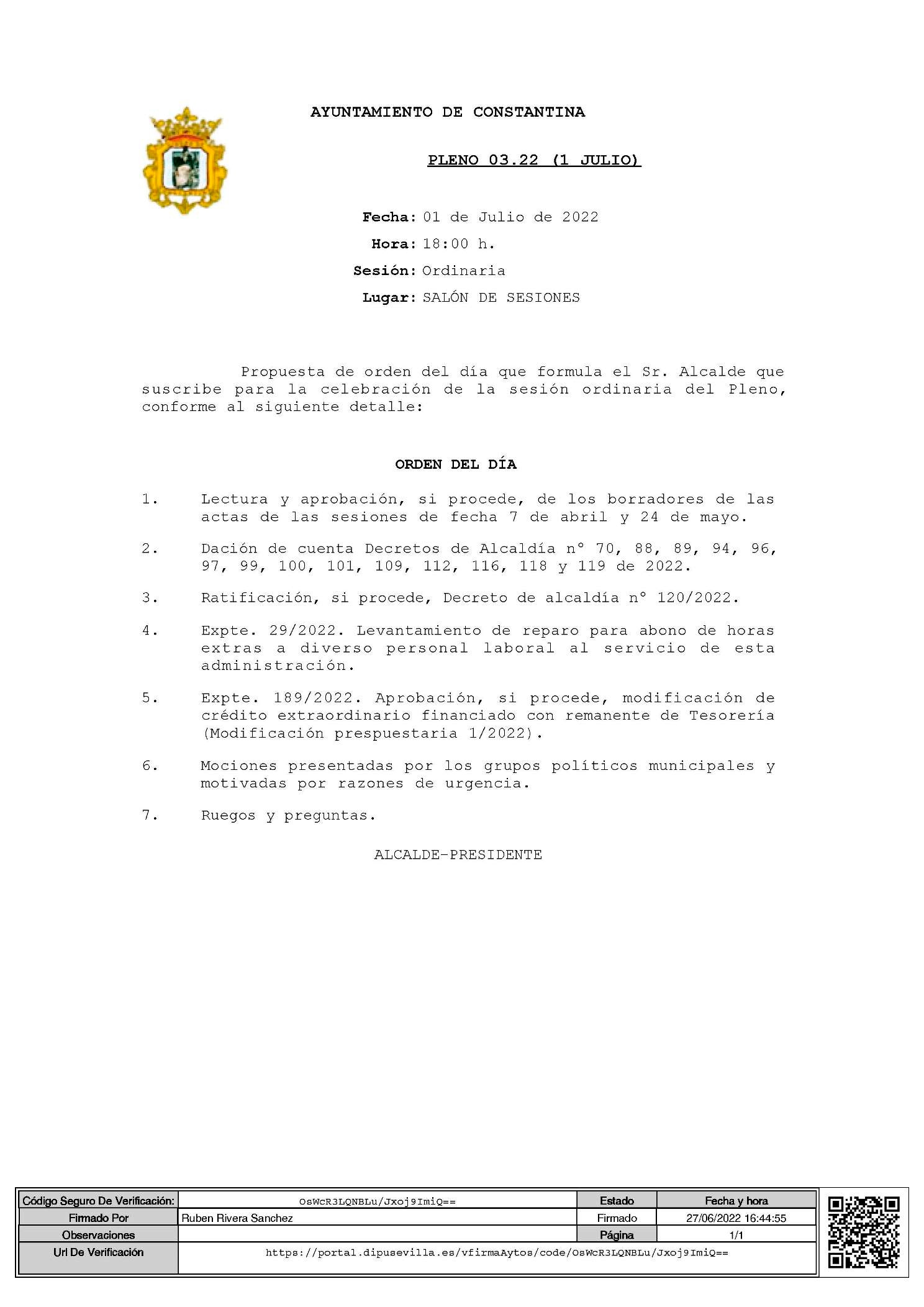 PLENO CONSTANTINA 1 JULIO 2022