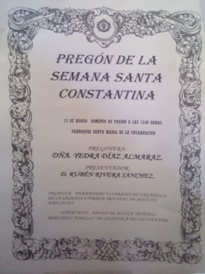 Pregón Semana Santa Constantina 2016