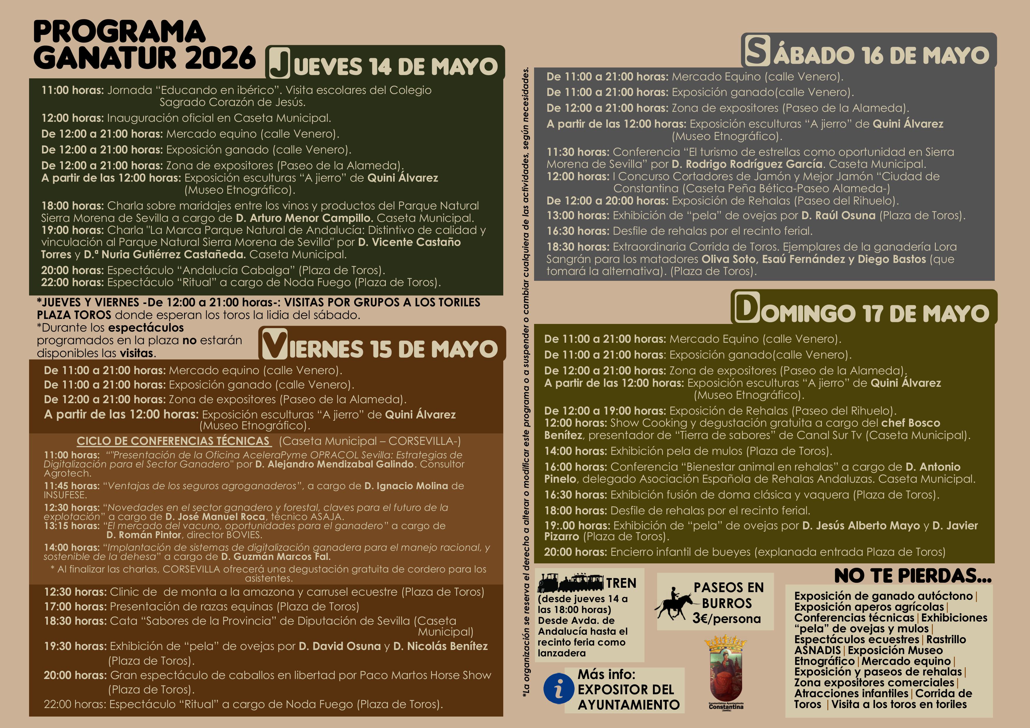 Programa feria muestra ganatur 2026