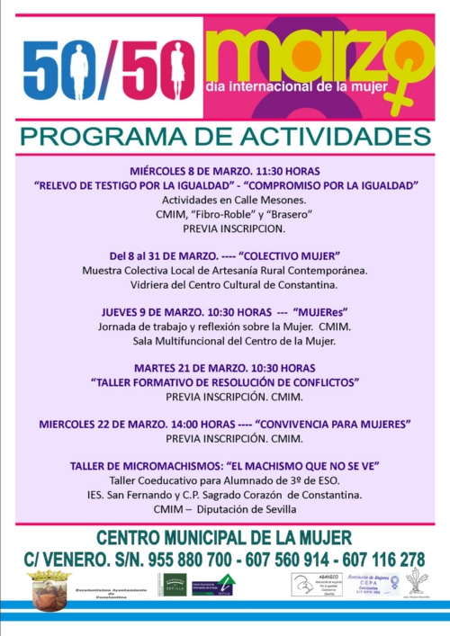 Programa 8 marzo Constantina 2017