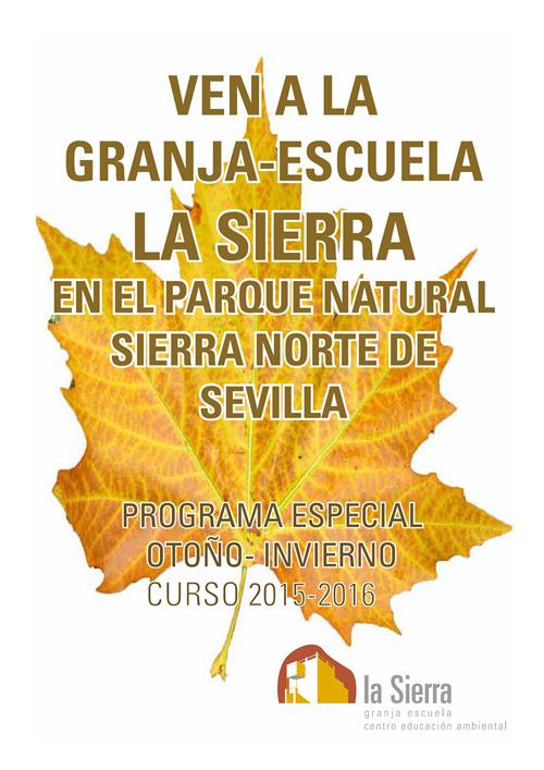 Programa otoño invierno curso 15 16 Granja Escuela La Sierra