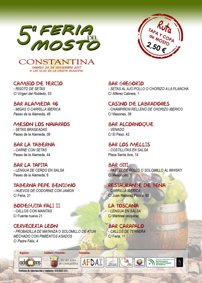 RUTA LA TAPA Feria Mosto Constantina 2017