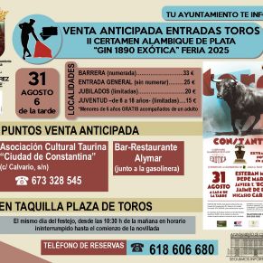 VENTA LOCALIDADES CERTAMEN TAURINO ALAMBIQUE DE PLATA