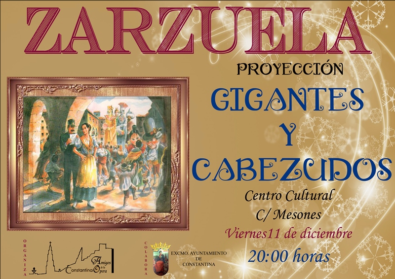 Viernes 11 de diciembre 2000 Zarzuela Gigantes y Cabezudos