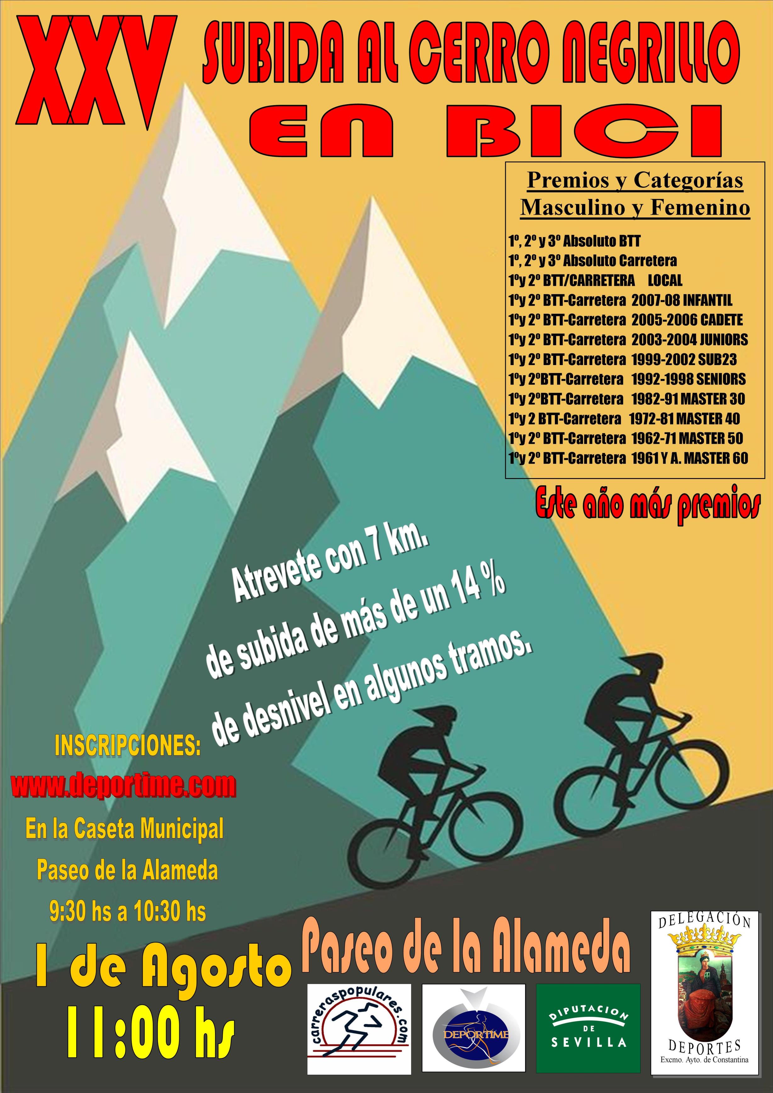 cartel Subida en Bici Cerro negrillo Constantina 2021