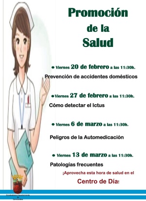 cartel charlas salud