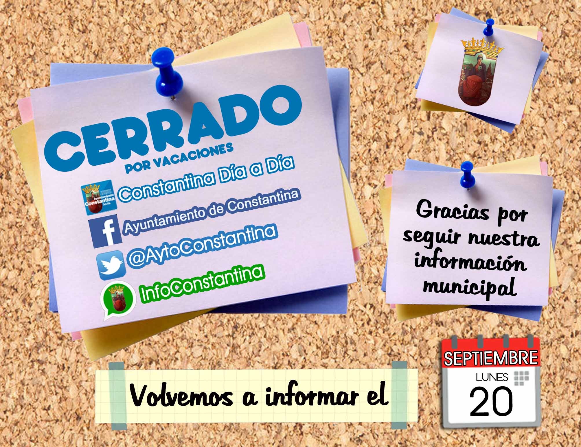 cerrado por vacaciones